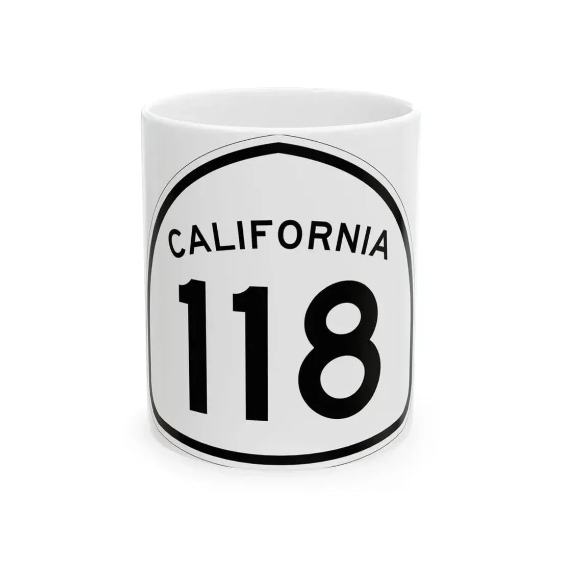 California 118 1957 (California) (Road Sign) White Coffee Mug 11oz - Go Mug Yourself