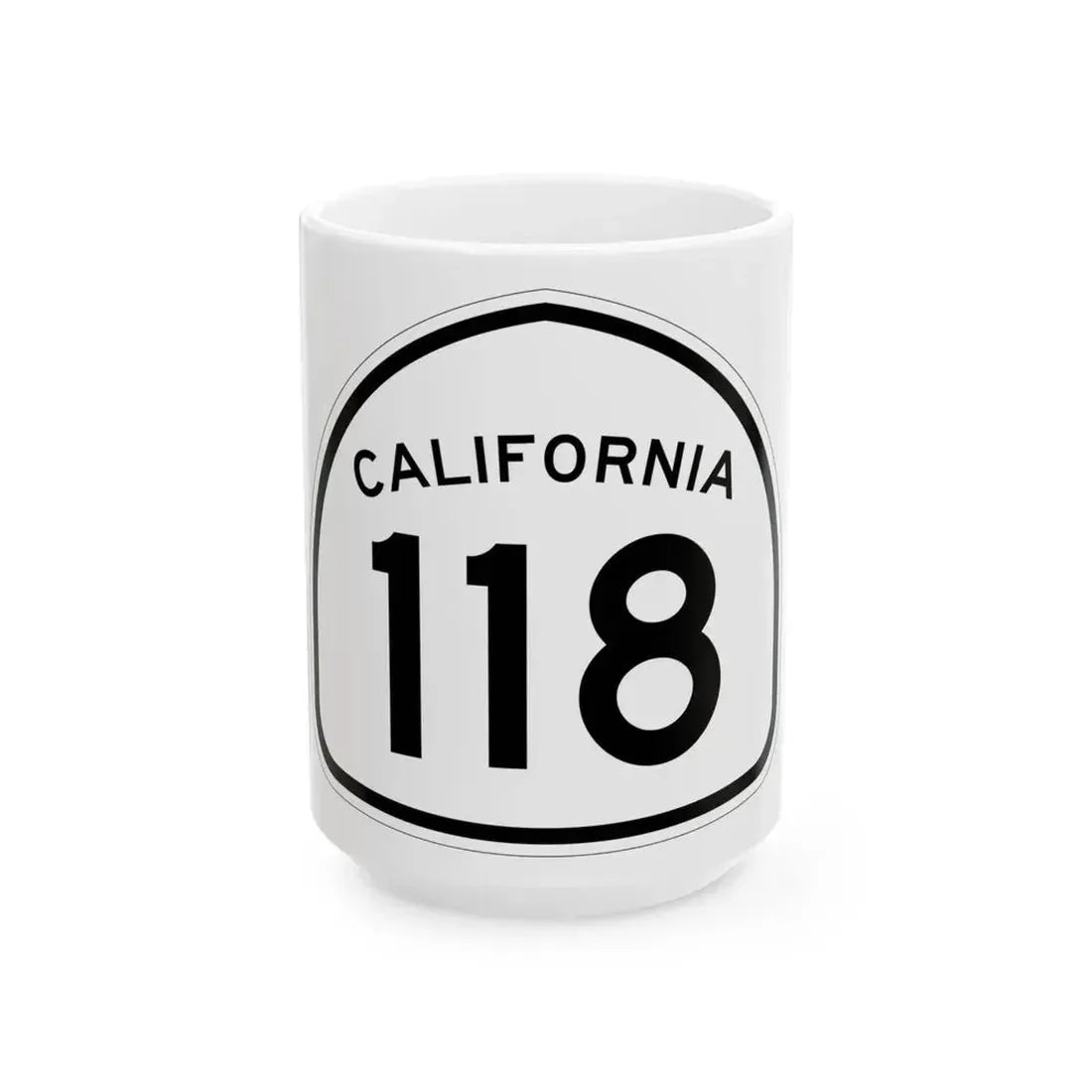 California 118 1957 (California) (Road Sign) White Coffee Mug 15oz - Go Mug Yourself