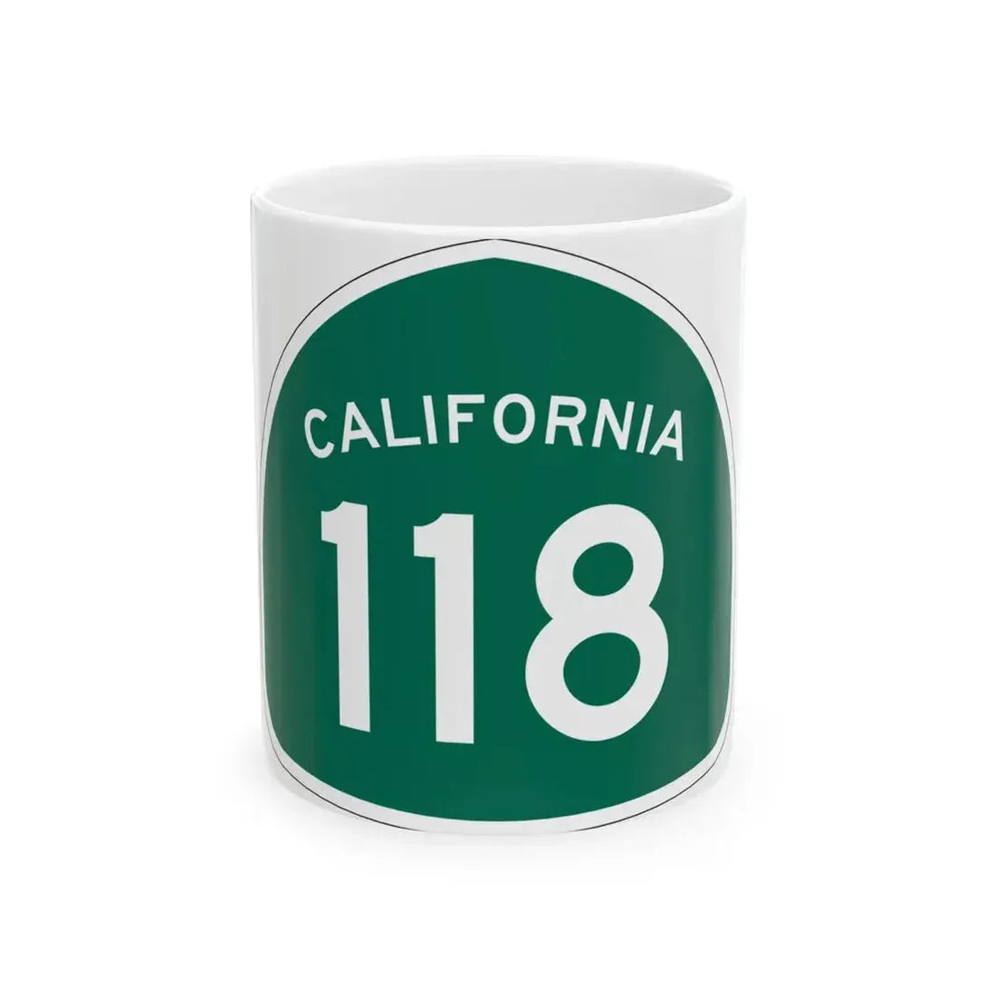 California 118 (California) (Road Sign) White Coffee Mug 11oz - Go Mug Yourself