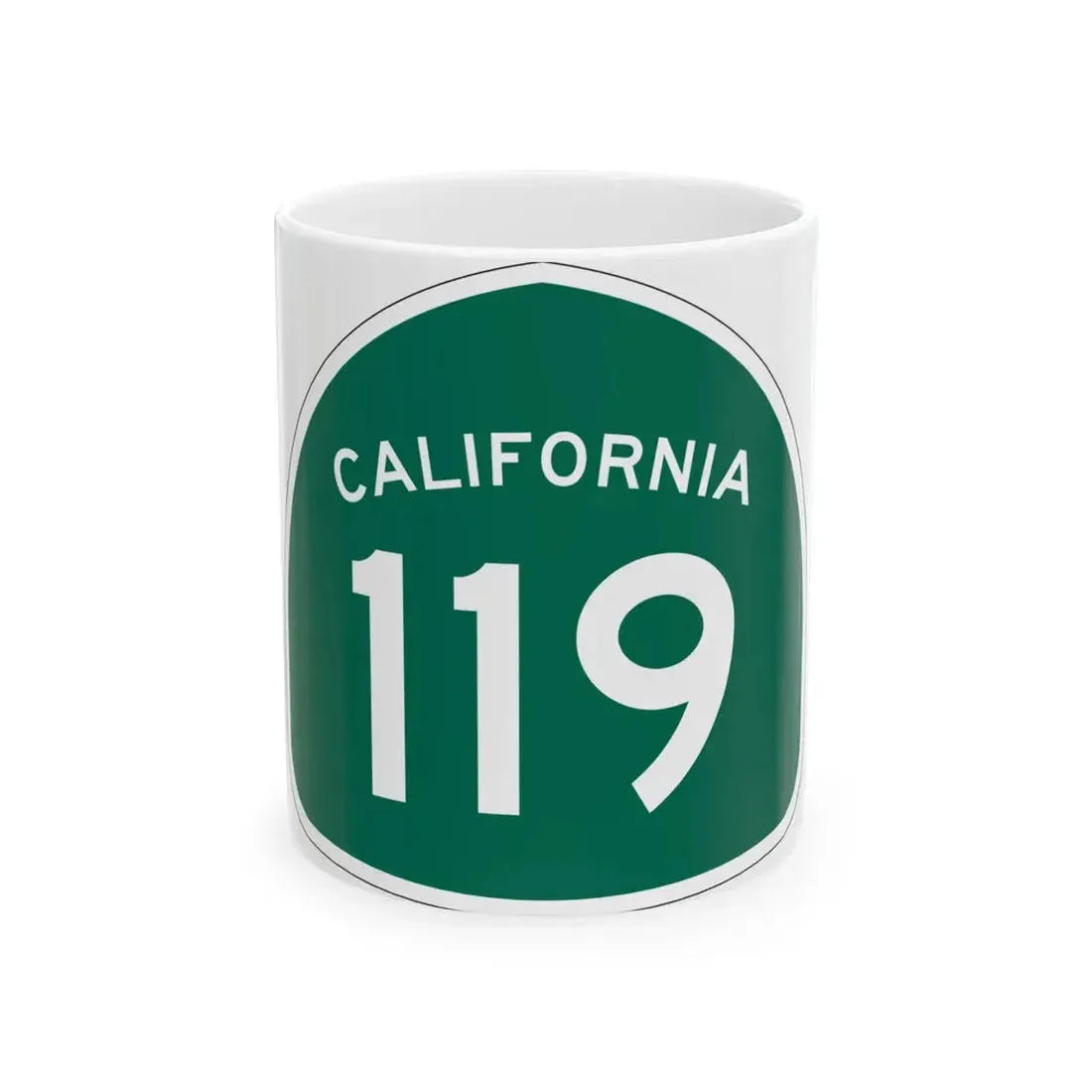 California 119 (California) (Road Sign) White Coffee Mug 11oz - Go Mug Yourself