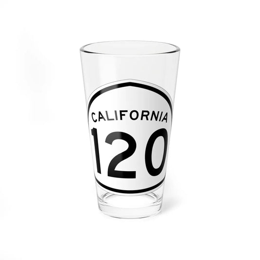 California 120 1957 (California) (Road Sign) Pint Glass 16oz 16oz - Go Mug Yourself
