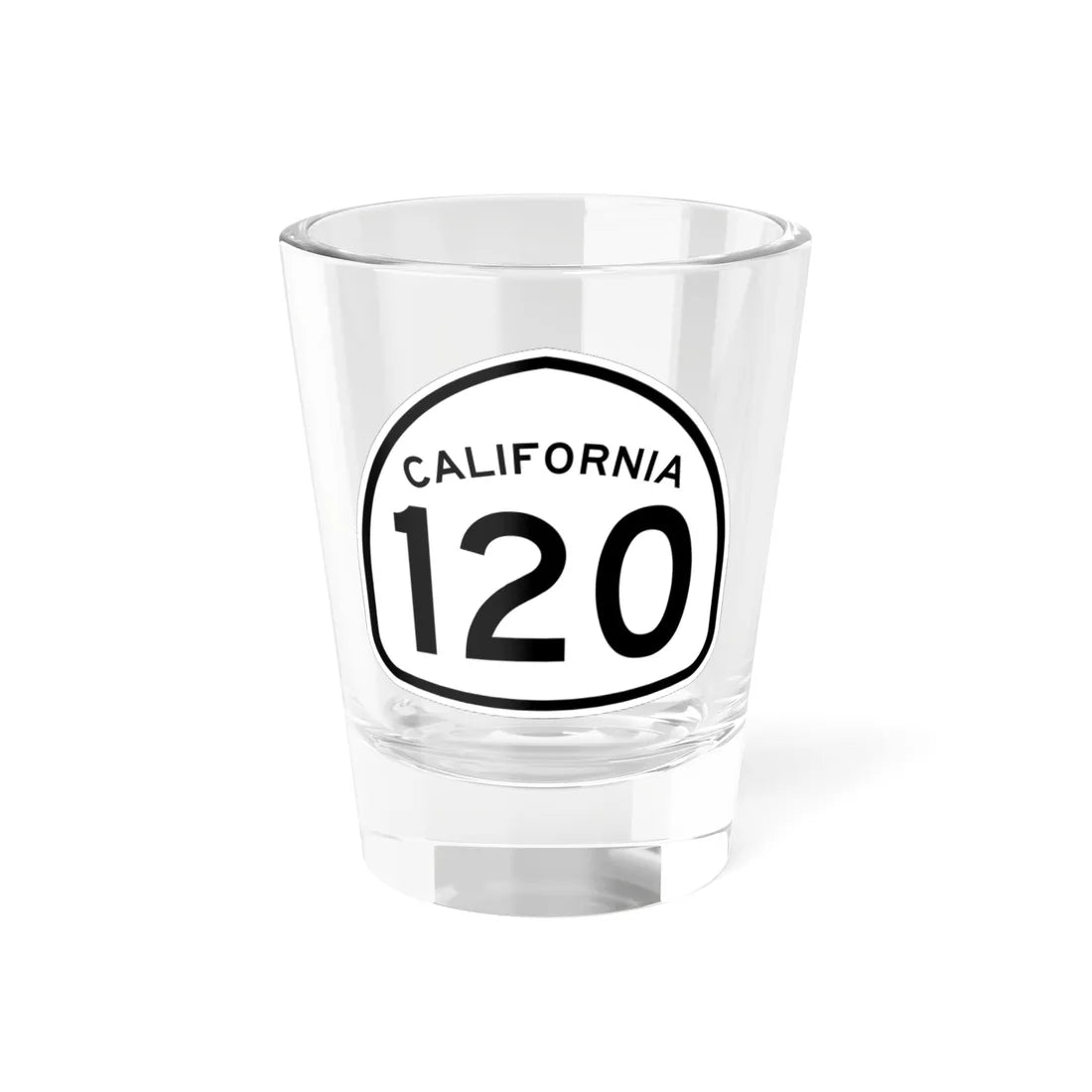 California 120 1957 (California) (Road Sign) Shot Glass 1.5oz 1.5oz - Go Mug Yourself