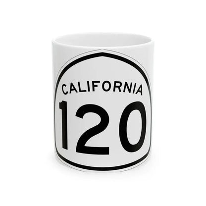 California 120 1957 (California) (Road Sign) White Coffee Mug 11oz - Go Mug Yourself