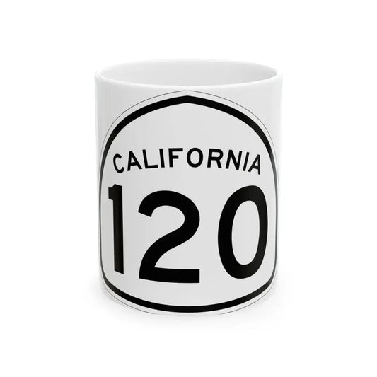 California 120 1957 (California) (Road Sign) White Coffee Mug 11oz - Go Mug Yourself