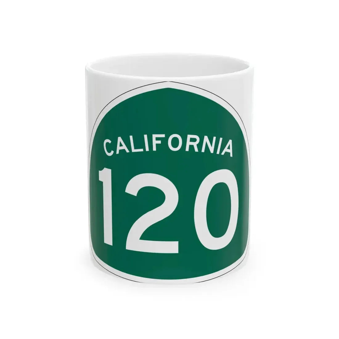 California 120 (California) (Road Sign) White Coffee Mug 11oz - Go Mug Yourself