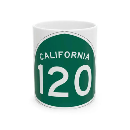 California 120 (California) (Road Sign) White Coffee Mug 11oz - Go Mug Yourself