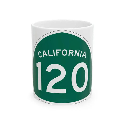 California 120 (California) (Road Sign) White Coffee Mug 11oz - Go Mug Yourself