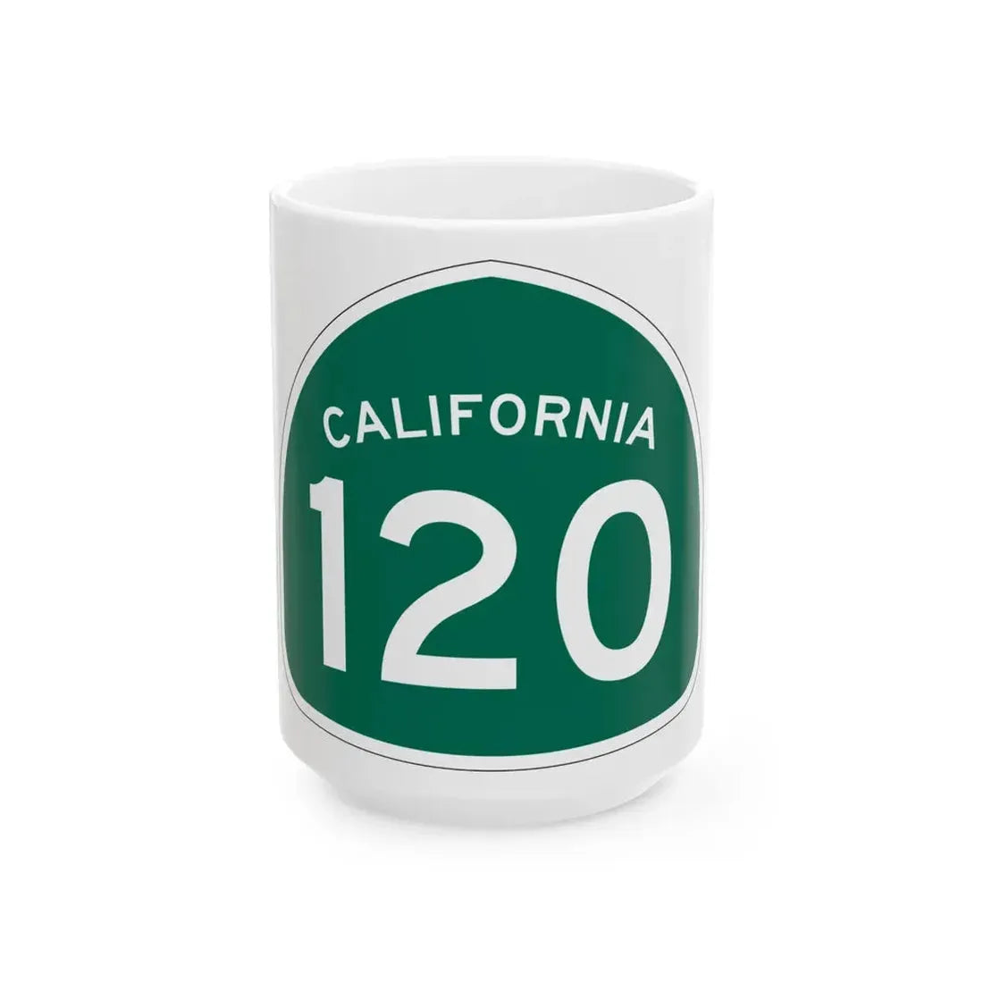 California 120 (California) (Road Sign) White Coffee Mug 15oz - Go Mug Yourself