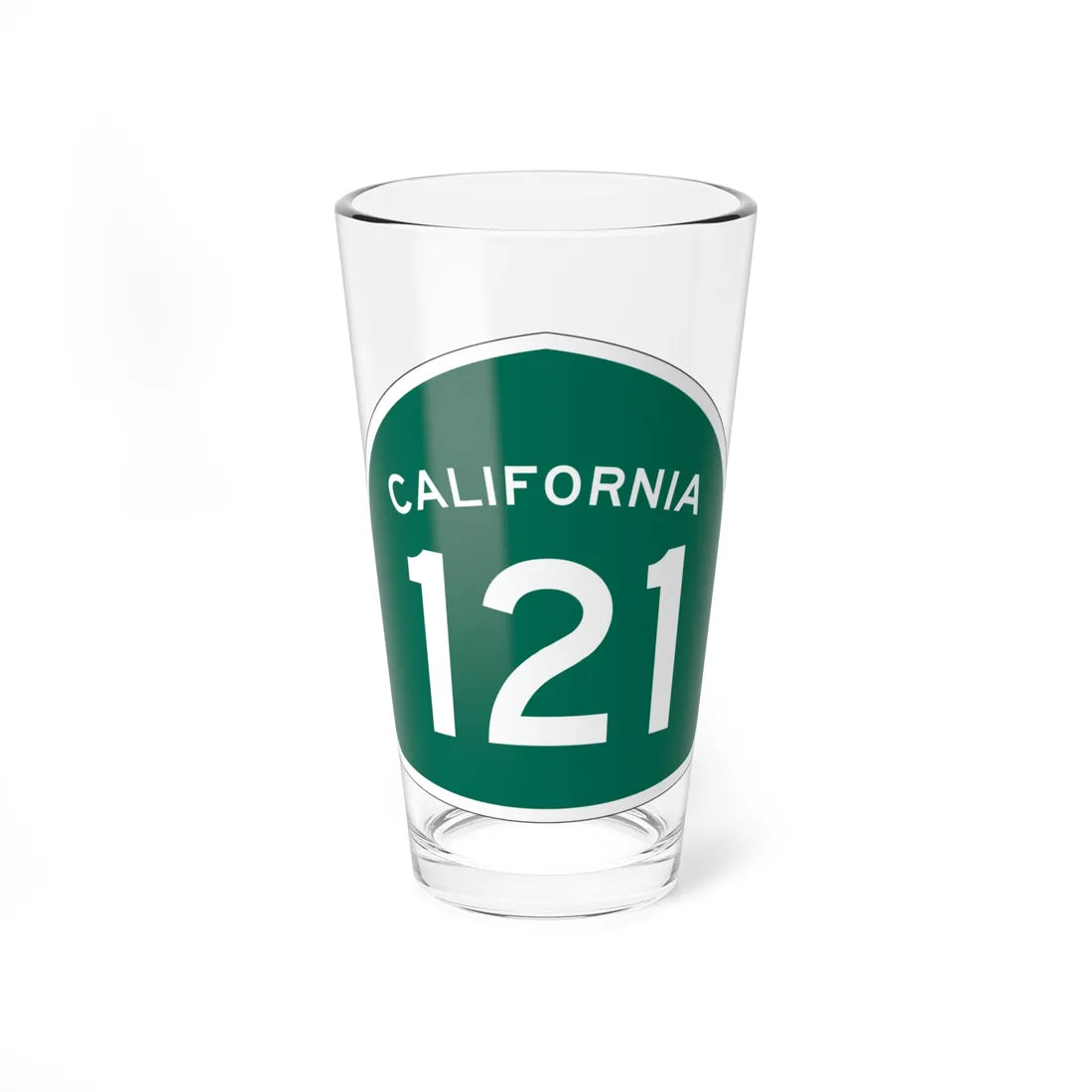 California 121 (California) (Road Sign) Pint Glass 16oz 16oz - Go Mug Yourself