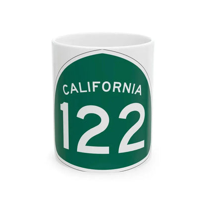 California 122 (California) (Road Sign) White Coffee Mug 11oz - Go Mug Yourself