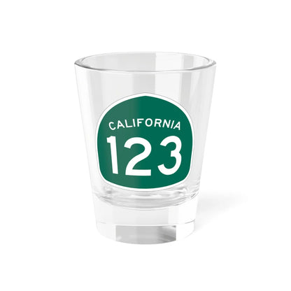 California 123 (California) (Road Sign) Shot Glass 1.5oz 1.5oz - Go Mug Yourself