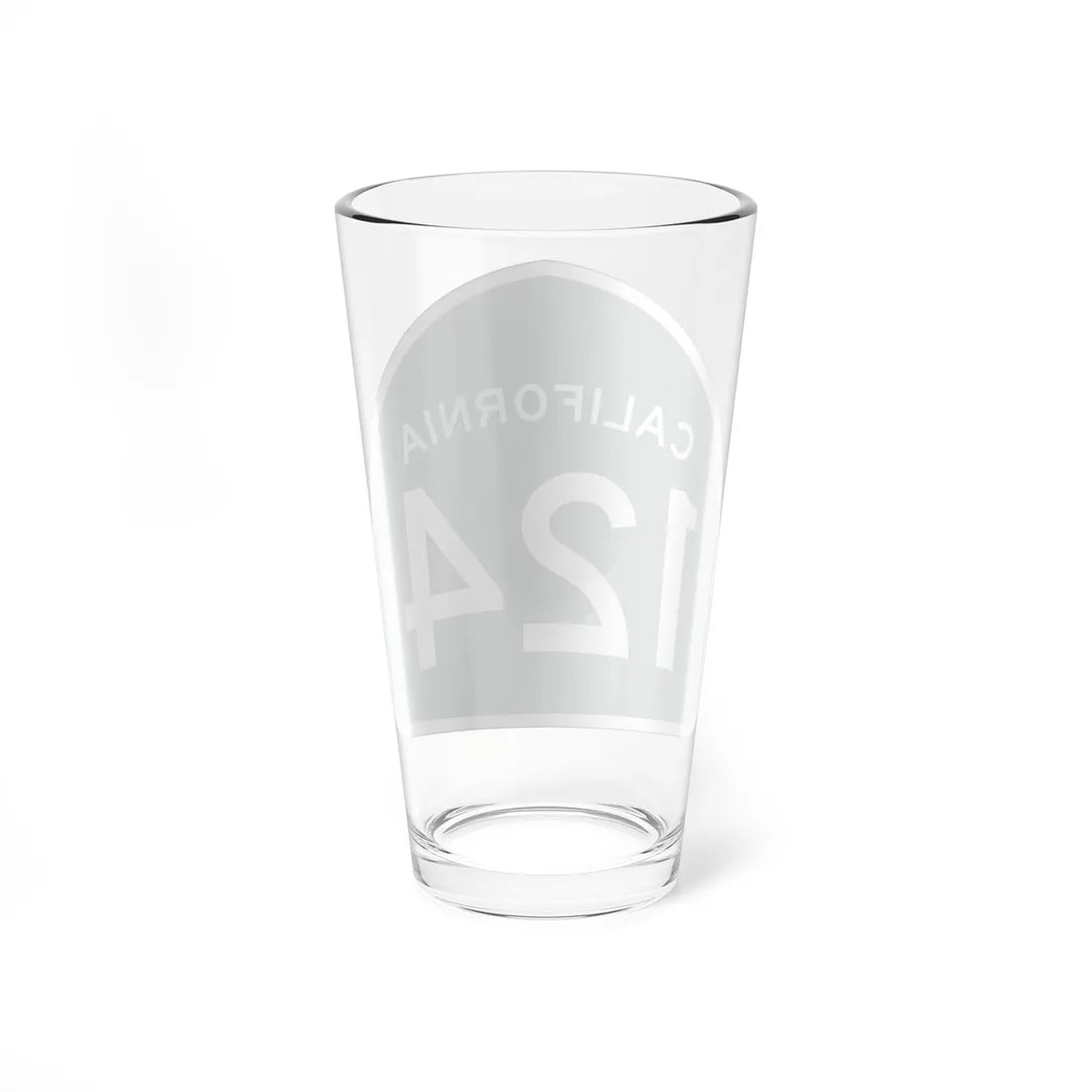 California 124 (California) (Road Sign) Pint Glass 16oz - Go Mug Yourself