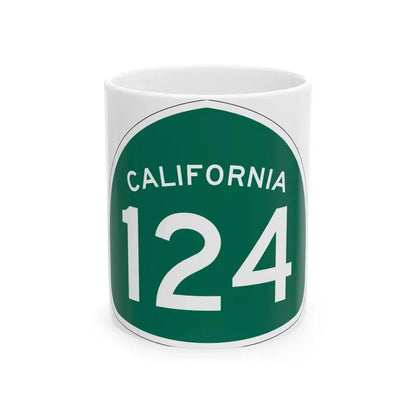 California 124 (California) (Road Sign) White Coffee Mug 11oz - Go Mug Yourself