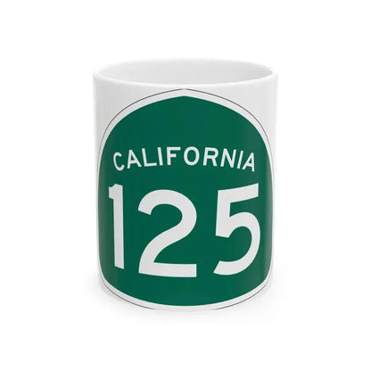 California 125 (California) (Road Sign) White Coffee Mug 11oz - Go Mug Yourself