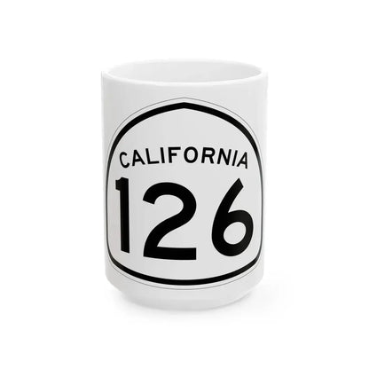 California 126 1957 (California) (Road Sign) White Coffee Mug - Go Mug Yourself