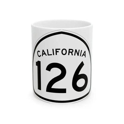 California 126 1957 (California) (Road Sign) White Coffee Mug - Go Mug Yourself
