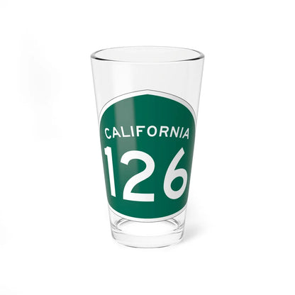 California 126 (California) (Road Sign) Pint Glass 16oz 16oz - Go Mug Yourself