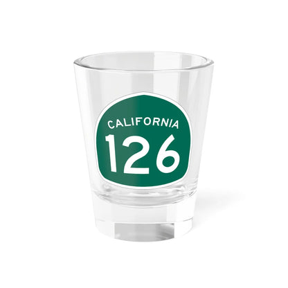 California 126 (California) (Road Sign) Shot Glass 1.5oz 1.5oz - Go Mug Yourself