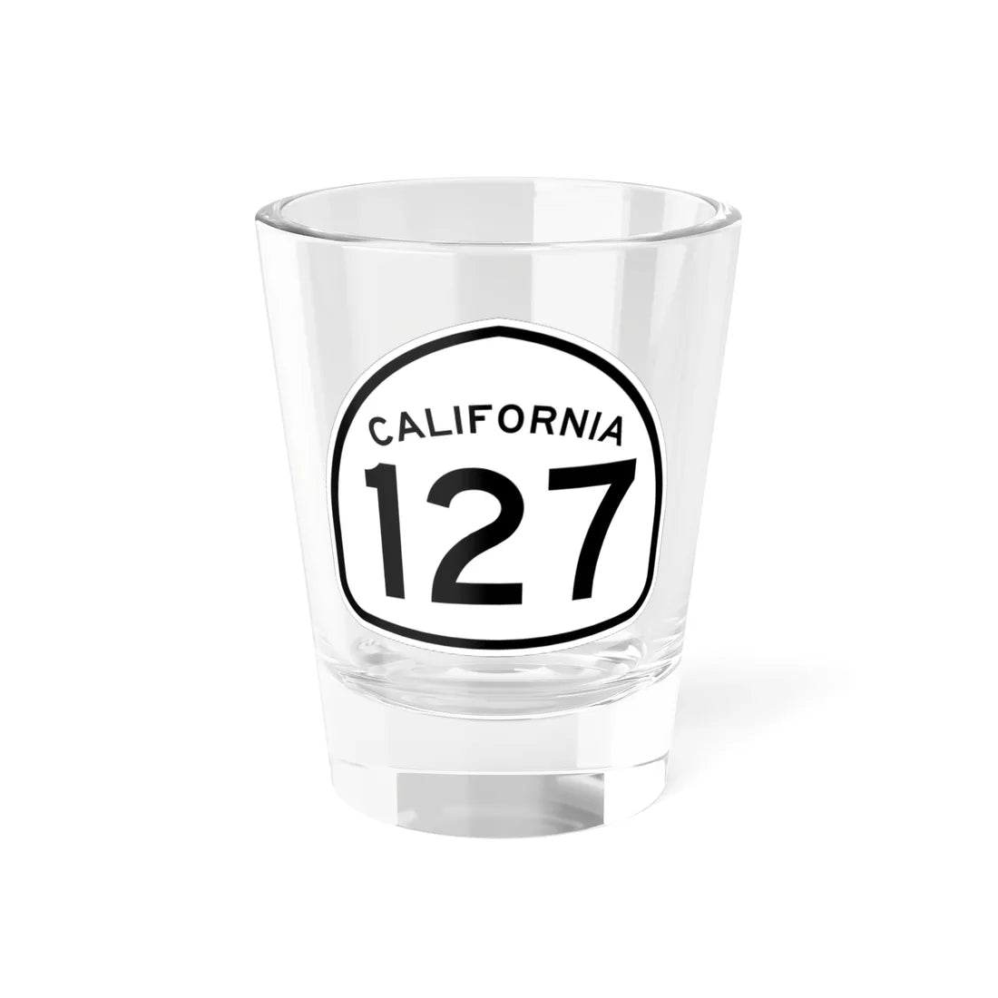 California 127 1957 (California) (Road Sign) Shot Glass 1.5oz 1.5oz - Go Mug Yourself