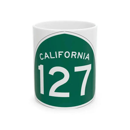 California 127 (California) (Road Sign) White Coffee Mug 11oz - Go Mug Yourself