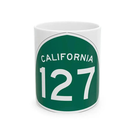 California 127 (California) (Road Sign) White Coffee Mug 11oz - Go Mug Yourself