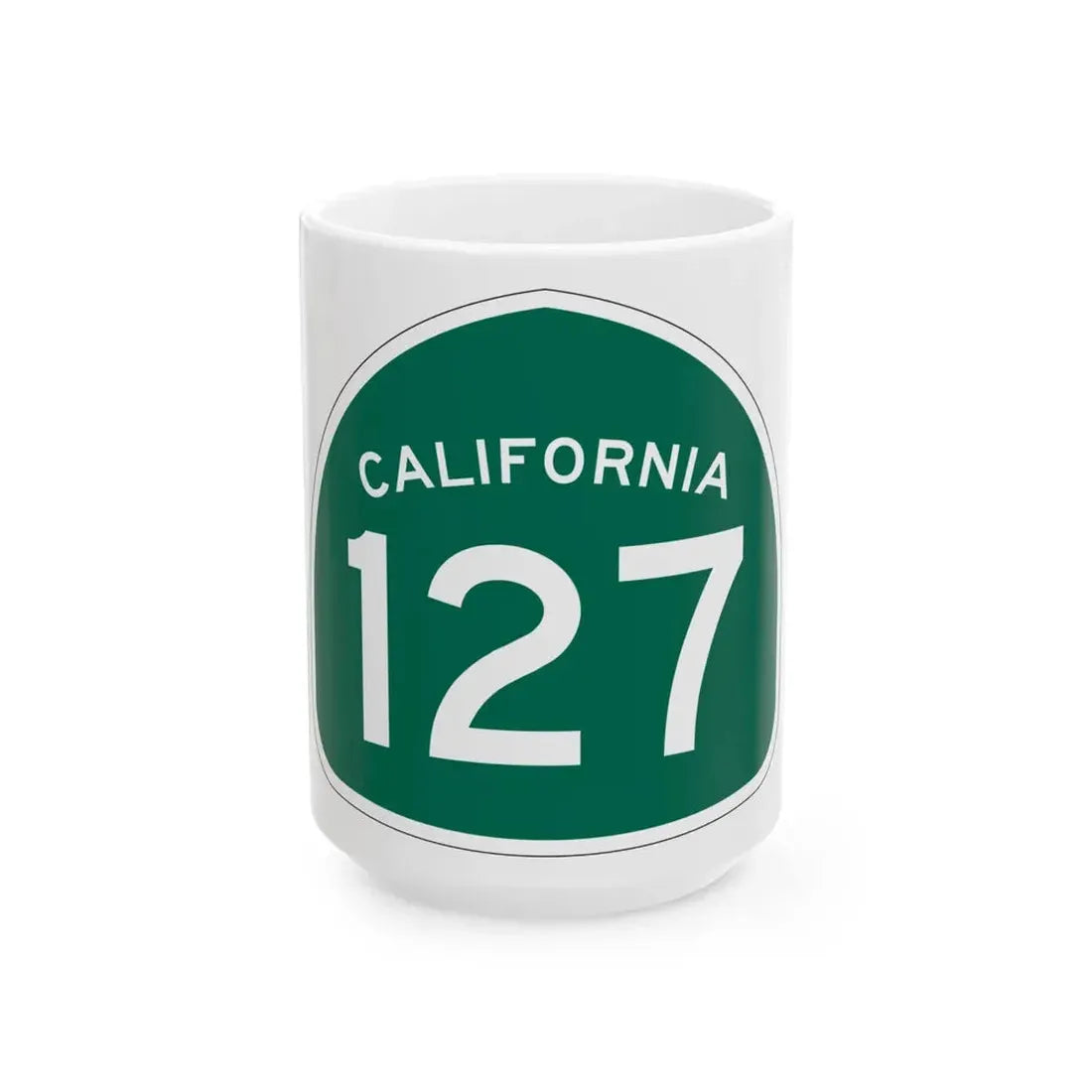 California 127 (California) (Road Sign) White Coffee Mug 15oz - Go Mug Yourself
