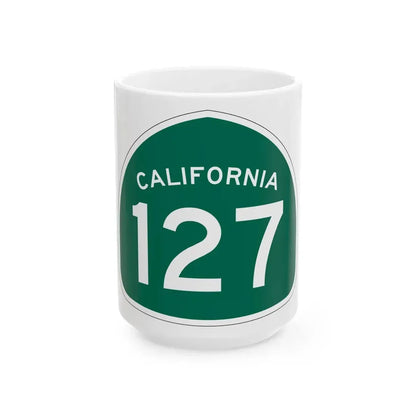 California 127 (California) (Road Sign) White Coffee Mug 15oz - Go Mug Yourself