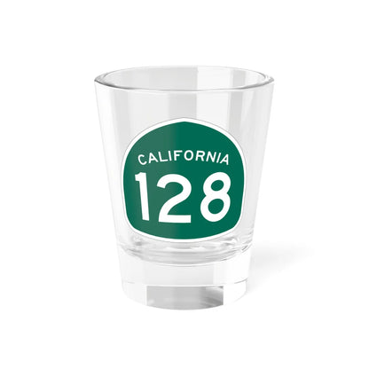 California 128 (California) (Road Sign) Shot Glass 1.5oz 1.5oz - Go Mug Yourself