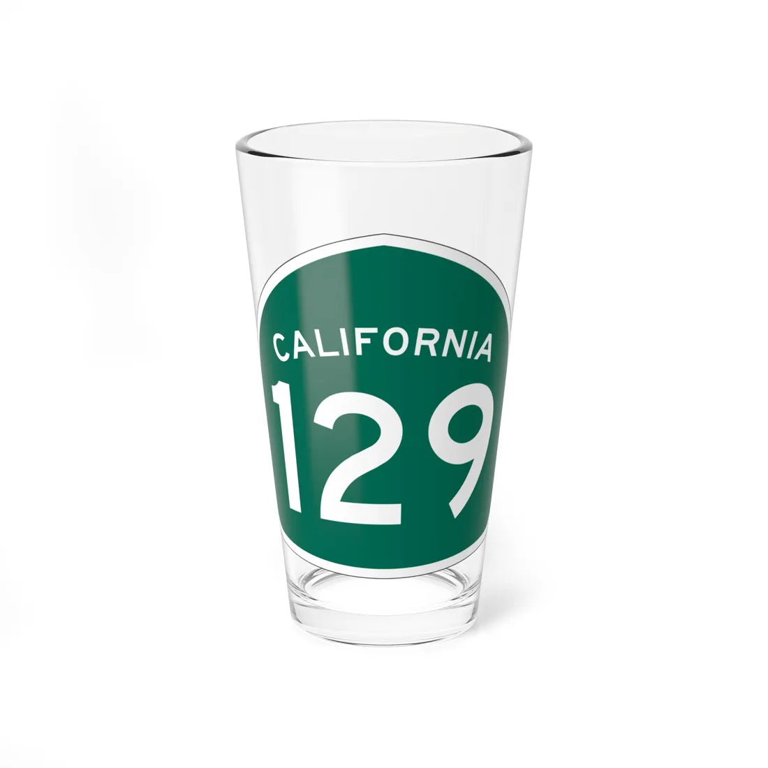 California 129 (California) (Road Sign) Pint Glass 16oz 16oz - Go Mug Yourself