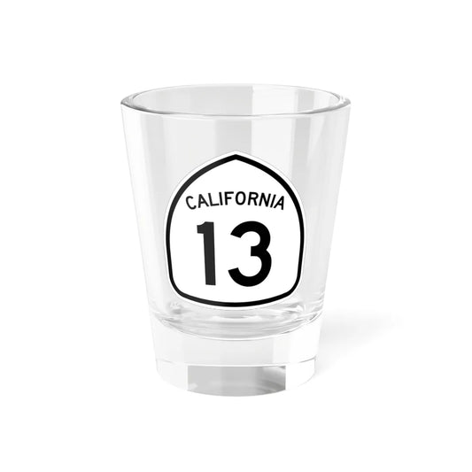 California 13 1957 (California) (Road Sign) Shot Glass 1.5oz 1.5oz - Go Mug Yourself
