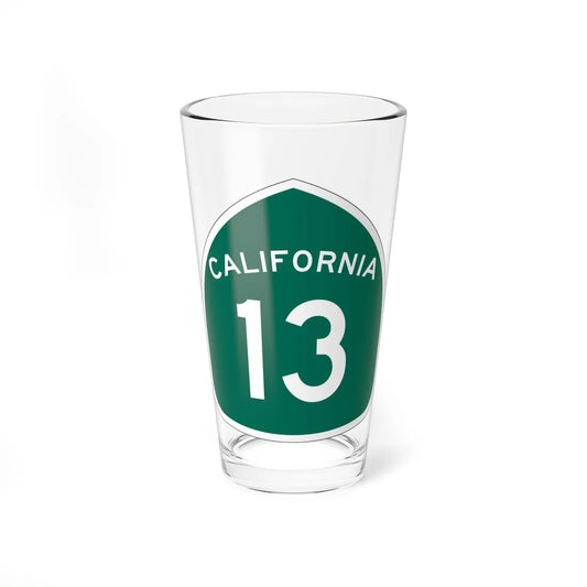 California 13 (California) (Road Sign) Pint Glass 16oz 16oz - Go Mug Yourself