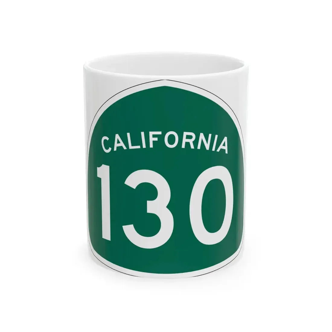 California 130 (California) (Road Sign) White Coffee Mug 11oz - Go Mug Yourself