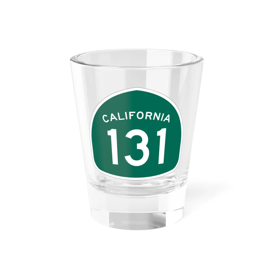 California 131 (California) (Road Sign) Shot Glass 1.5oz 1.5oz - Go Mug Yourself