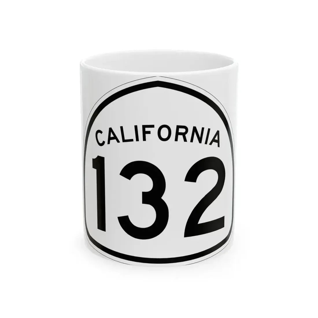 California 132 1957 (California) (Road Sign) White Coffee Mug 11oz - Go Mug Yourself