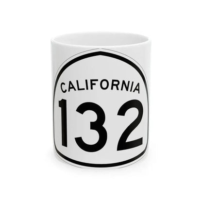 California 132 1957 (California) (Road Sign) White Coffee Mug 11oz - Go Mug Yourself