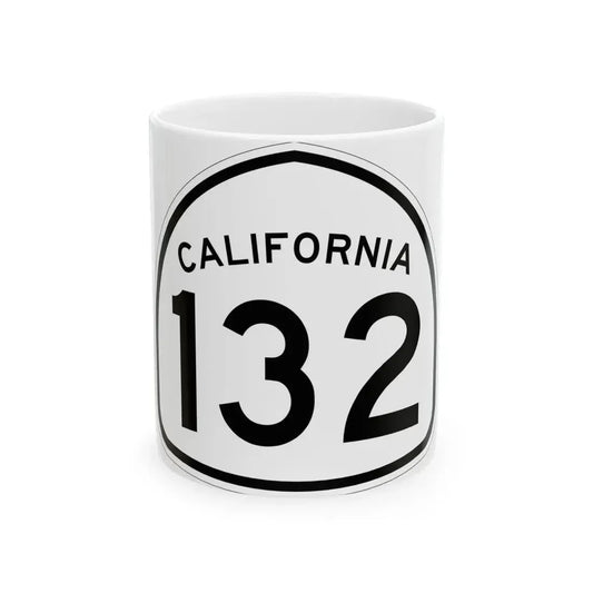California 132 1957 (California) (Road Sign) White Coffee Mug 11oz - Go Mug Yourself