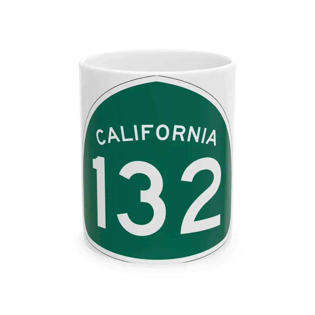California 132 (California) (Road Sign) White Coffee Mug 11oz - Go Mug Yourself
