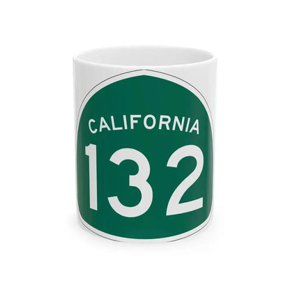 California 132 (California) (Road Sign) White Coffee Mug 11oz - Go Mug Yourself