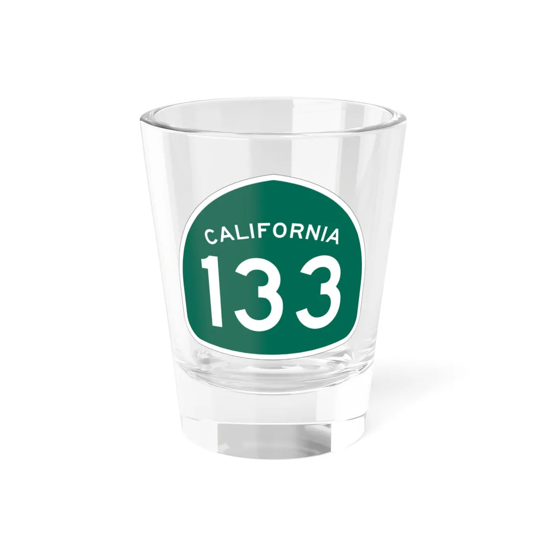 California 133 (California) (Road Sign) Shot Glass 1.5oz 1.5oz - Go Mug Yourself