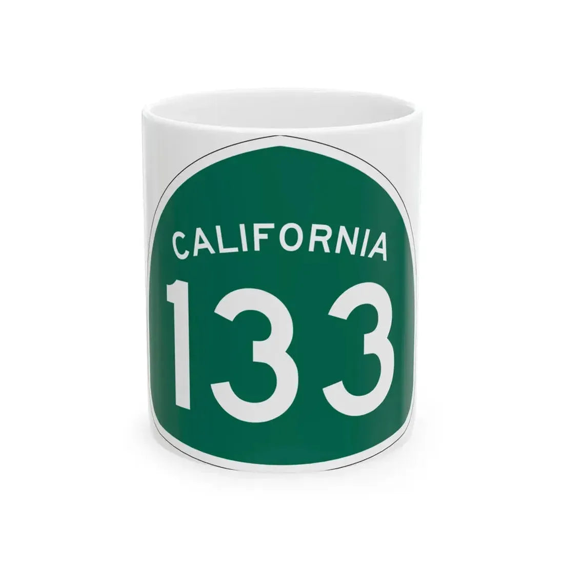 California 133 (California) (Road Sign) White Coffee Mug 11oz - Go Mug Yourself