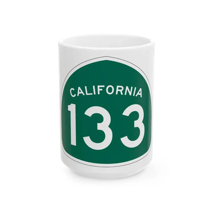 California 133 (California) (Road Sign) White Coffee Mug 15oz - Go Mug Yourself