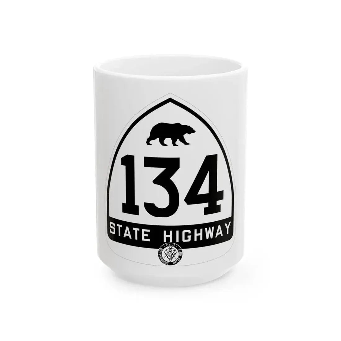 California 134 1948 (California) (Road Sign) White Coffee Mug 15oz - Go Mug Yourself