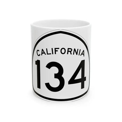 California 134 1957 (California) (Road Sign) White Coffee Mug 11oz - Go Mug Yourself