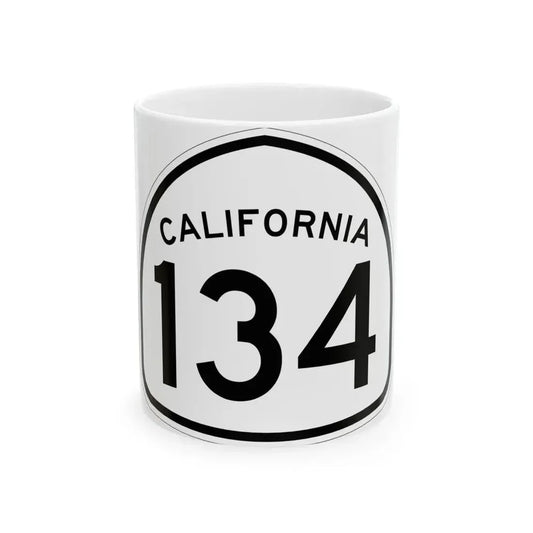 California 134 1957 (California) (Road Sign) White Coffee Mug 11oz - Go Mug Yourself