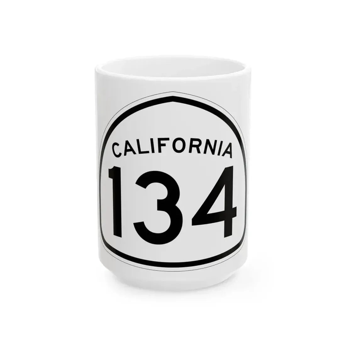 California 134 1957 (California) (Road Sign) White Coffee Mug 15oz - Go Mug Yourself