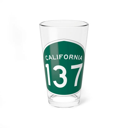 California 137 (California) (Road Sign) Pint Glass 16oz 16oz - Go Mug Yourself