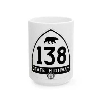 California 138 1948 (California) (Road Sign) White Coffee Mug 15oz - Go Mug Yourself