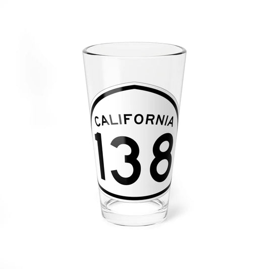 California 138 1957 (California) (Road Sign) Pint Glass 16oz 16oz - Go Mug Yourself