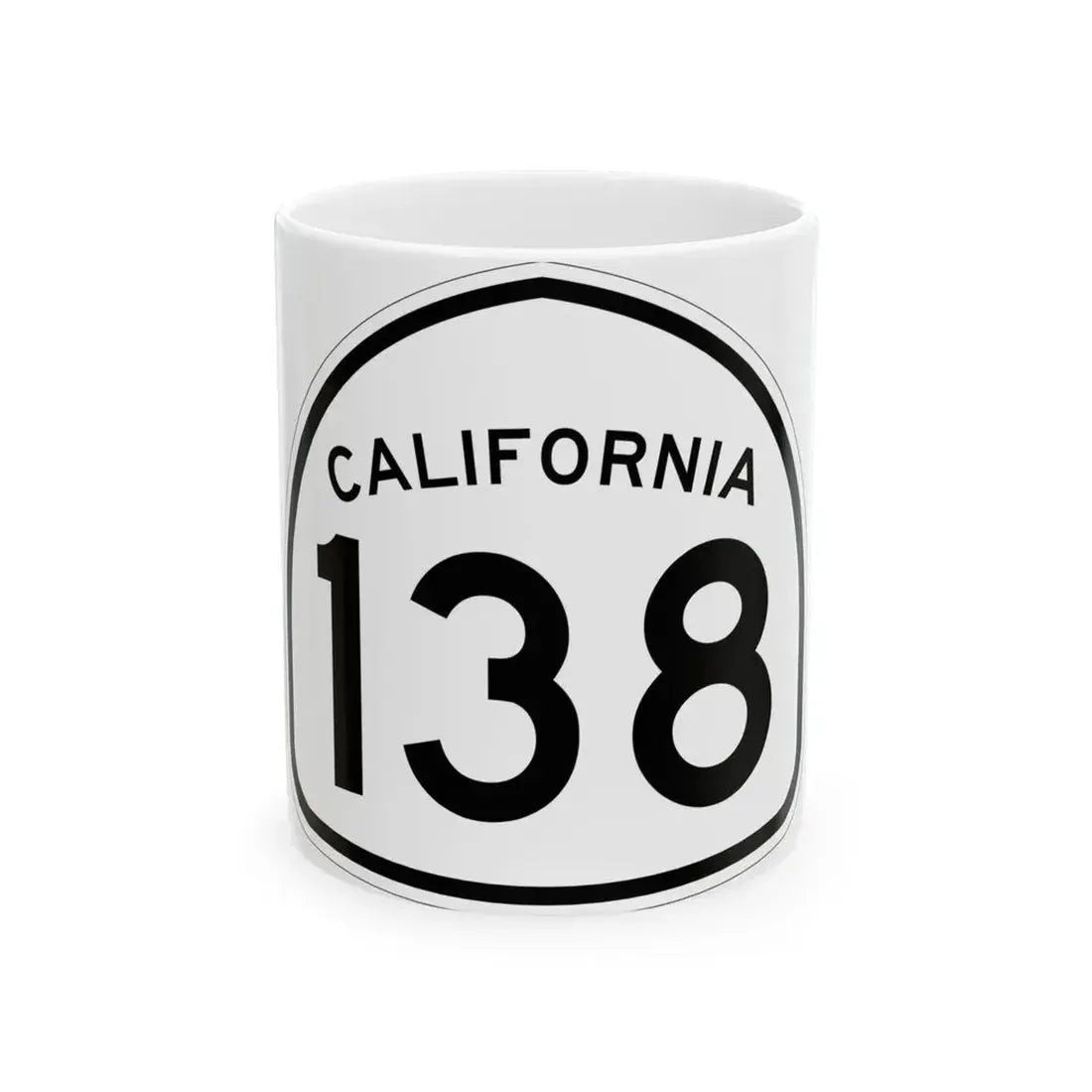 California 138 1957 (California) (Road Sign) White Coffee Mug 11oz - Go Mug Yourself
