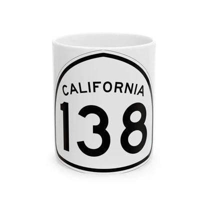 California 138 1957 (California) (Road Sign) White Coffee Mug 11oz - Go Mug Yourself